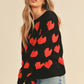 Fuzzy Heart Sweater