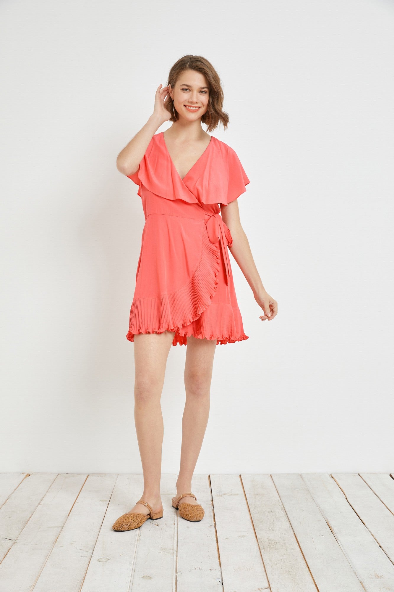 Sunset Wrap Romper Dress