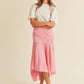 Satin asymmetrical Skirt