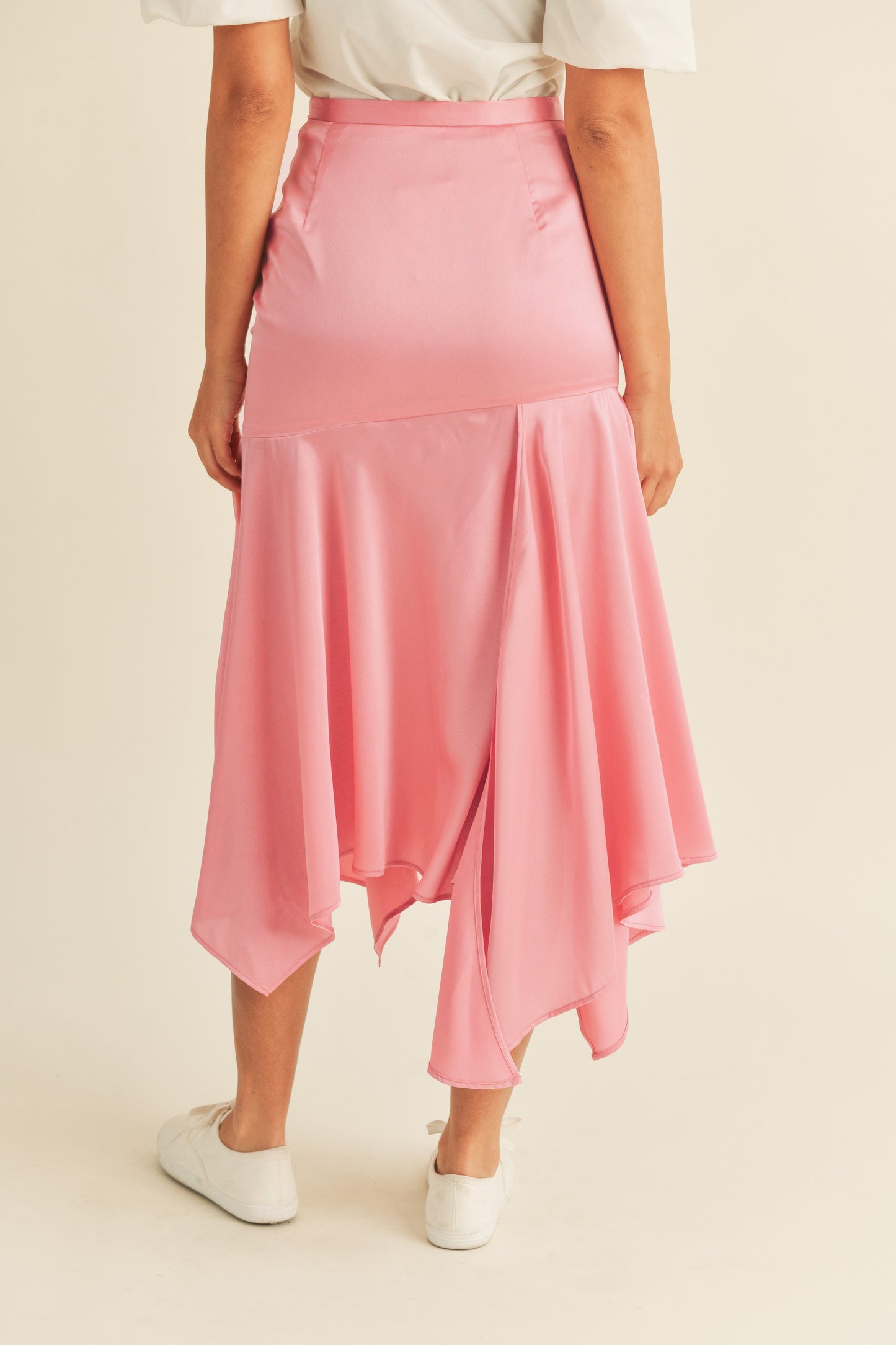 Satin asymmetrical Skirt