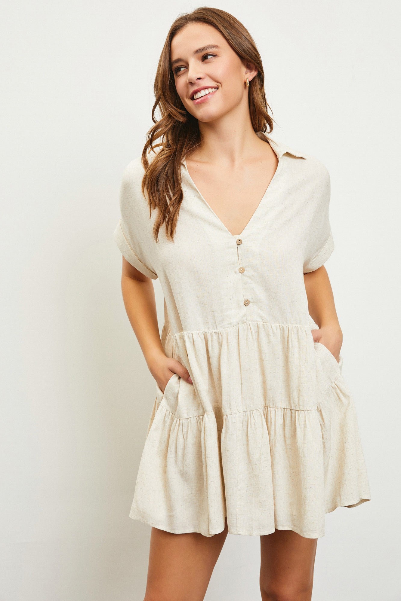 Sunlit Tiered Woven Dress