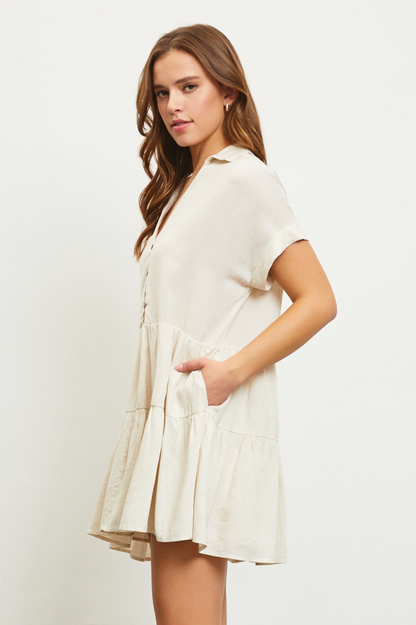 Sunlit Tiered Woven Dress