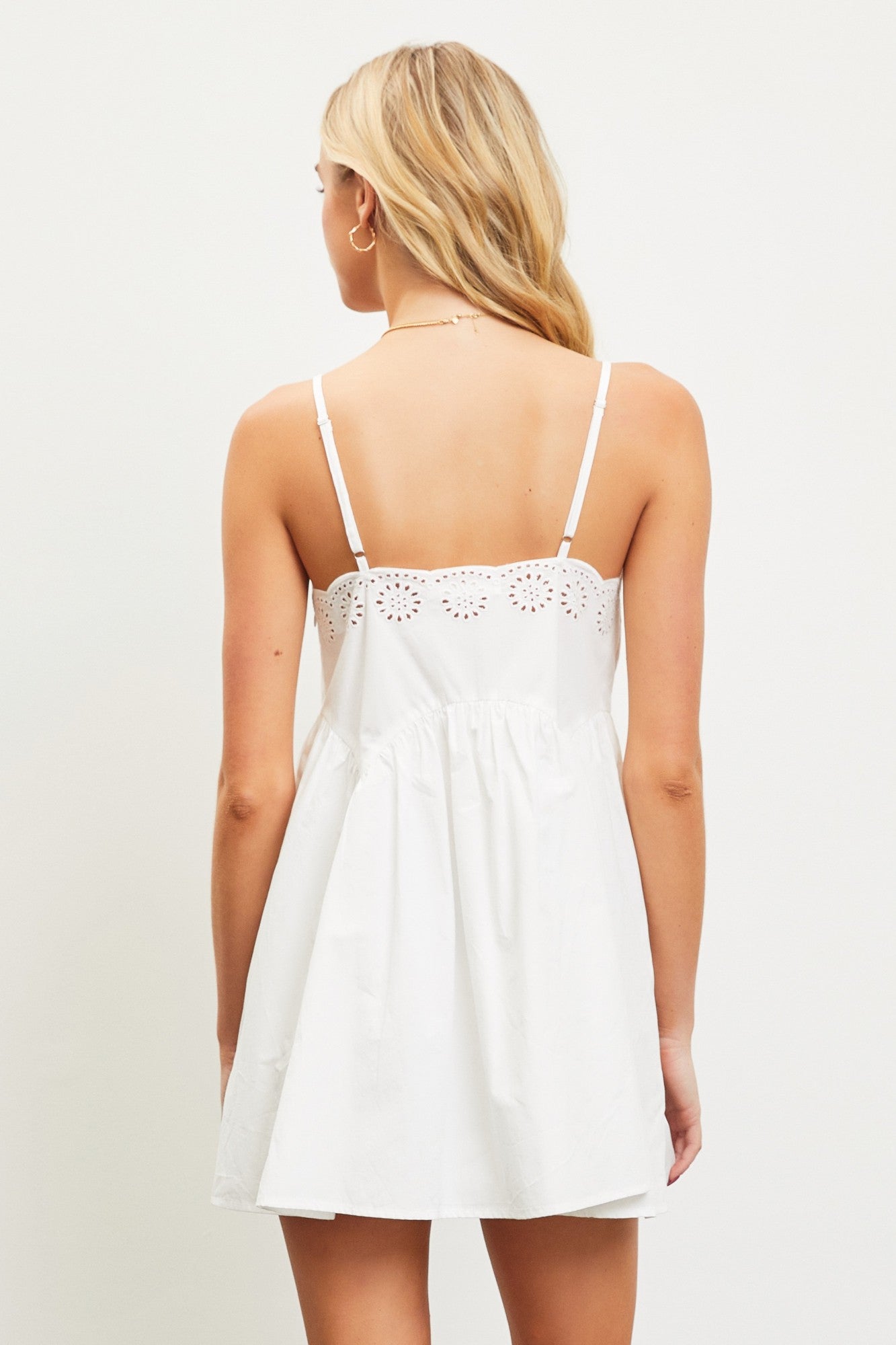 Eyelet Detail Babydoll Dress