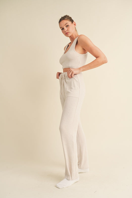 Soft Brushed Lounge Tank and Pants Set