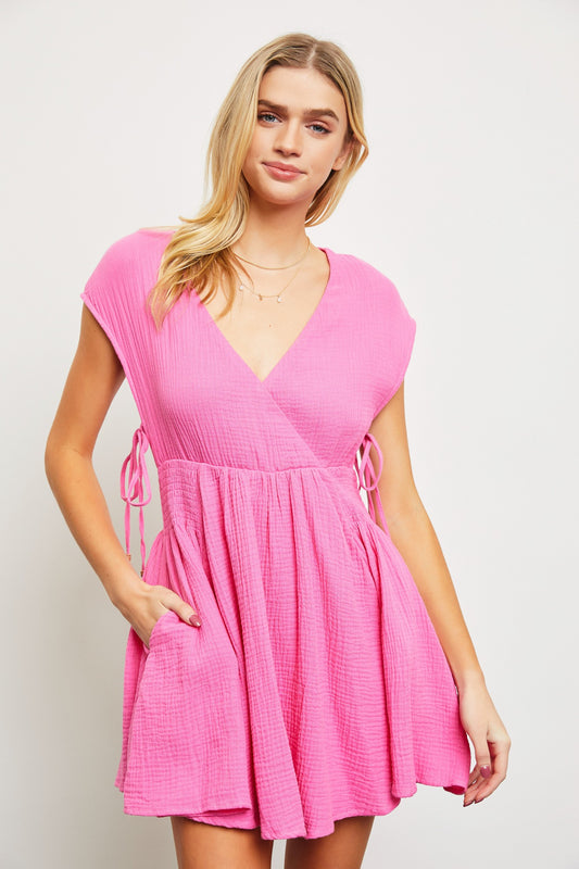 Blush Tie Detail Dress