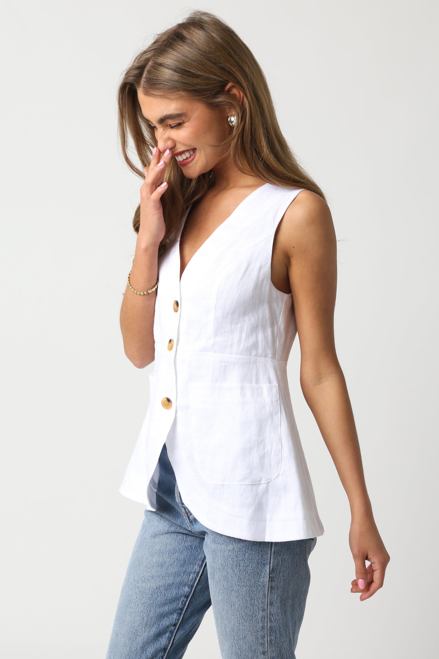 Alyssa Linen Top