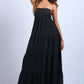 Black Sands Strapless Maxi Dress