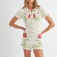 Floral Bliss Button Down Romper