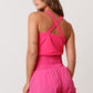 Cross Over Back Sporty Romper