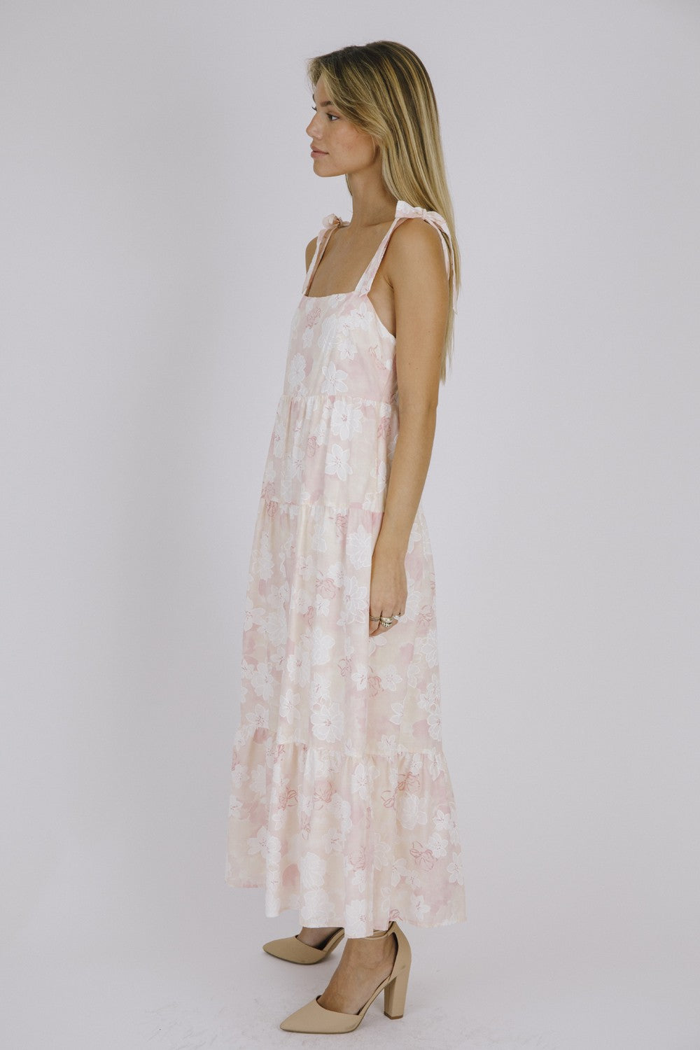 Gloria Floral Ruffle Midi Dress