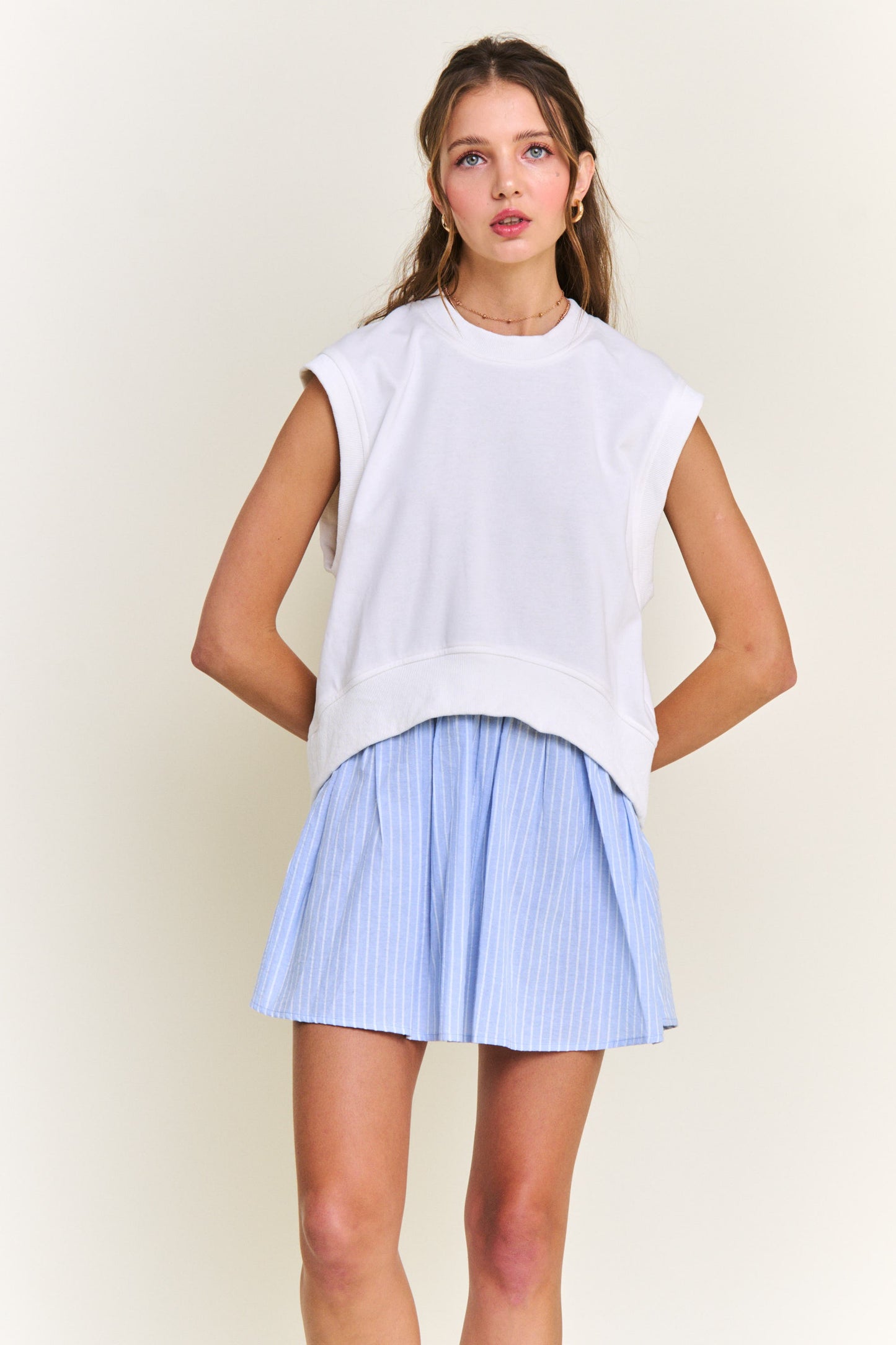 Maggie Short Sleeve Dress- Blue