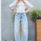 high-rise distressed slouchy horseshoe jeans