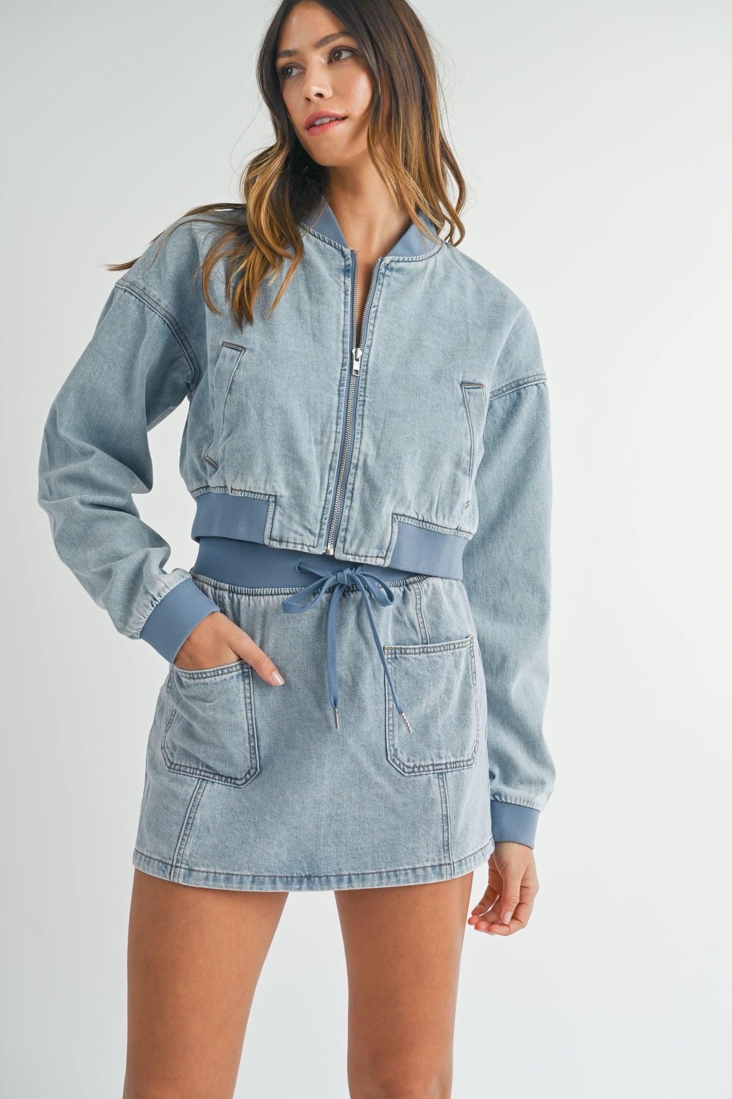 Diana Denim Skirt Set