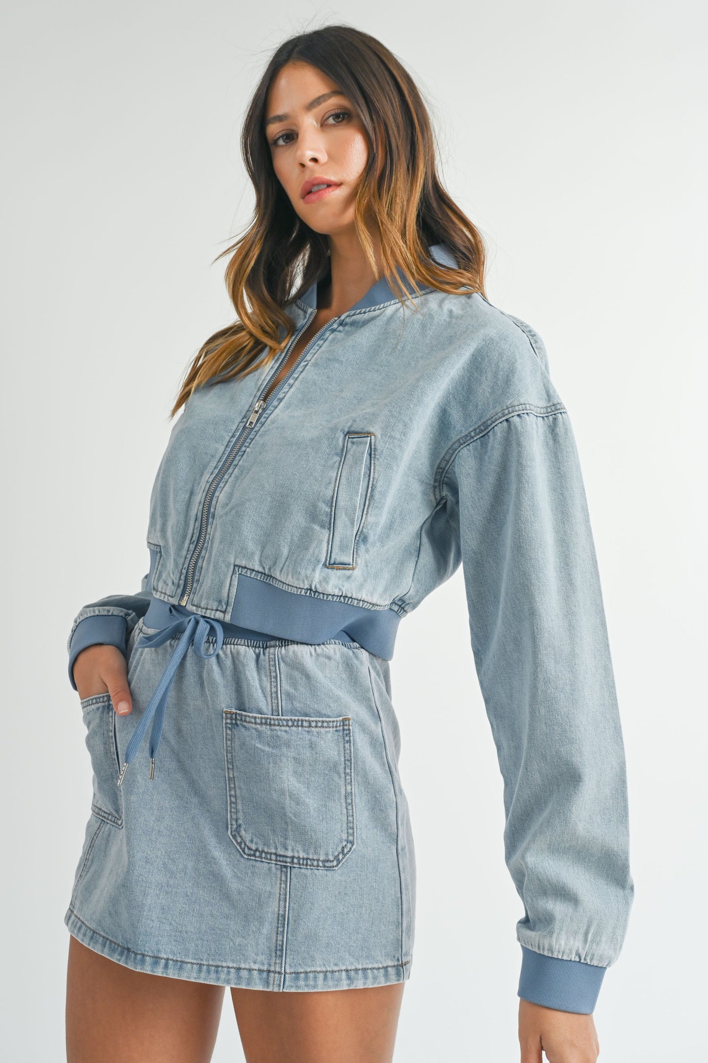 Diana Denim Skirt Set