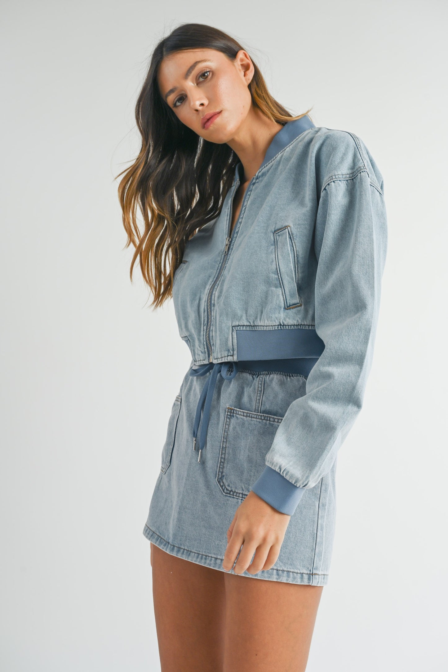 Diana Denim Skirt Set