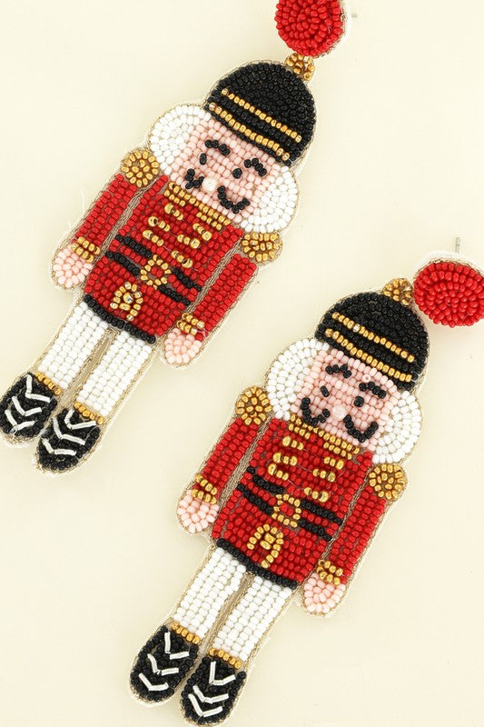 Nutcracker  Beaded Earrings