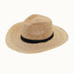 Olive & Pique Palm leaf wide western hat